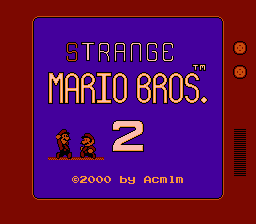 Strange Mario Bros 2 Title Screen
